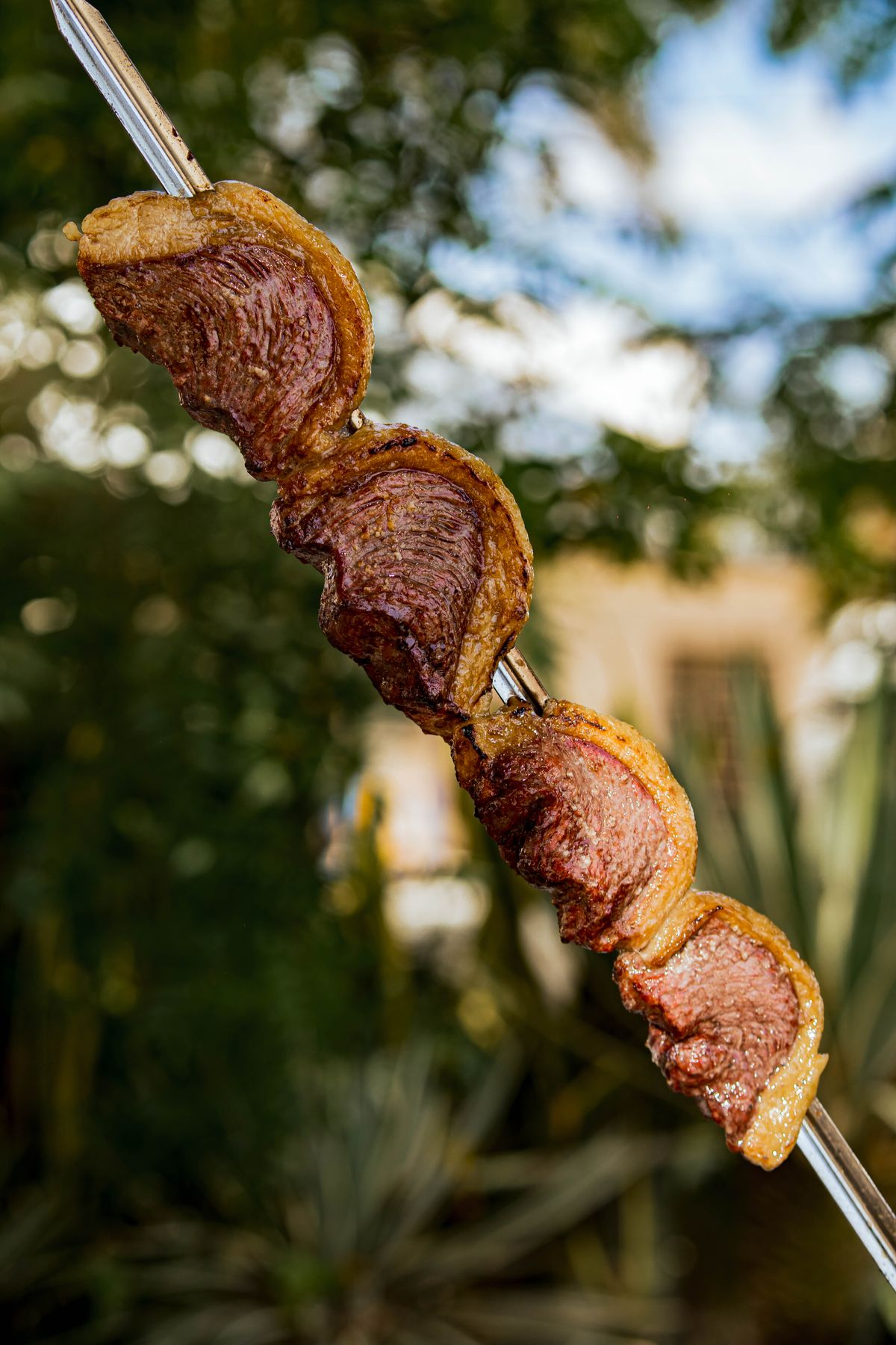 Picanha grelhada no espeto, rodízio de carnes